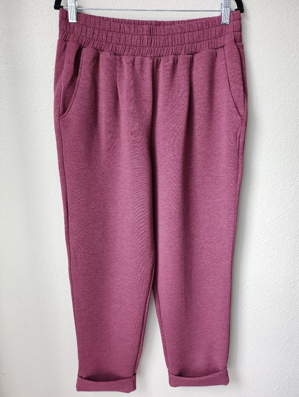 Varley DoubleSoft The Rolled Cuff Pant 25 Size Large In Wine NWT